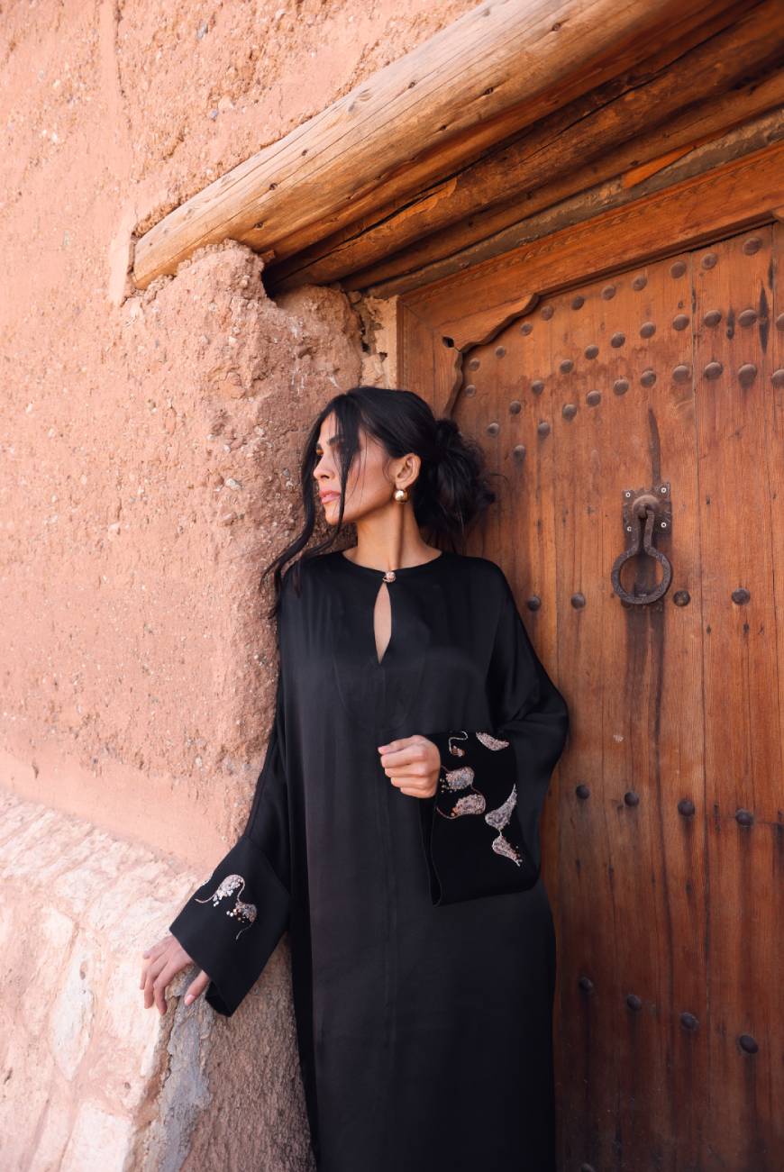 Nayyara caftan black Nayyara caftan black