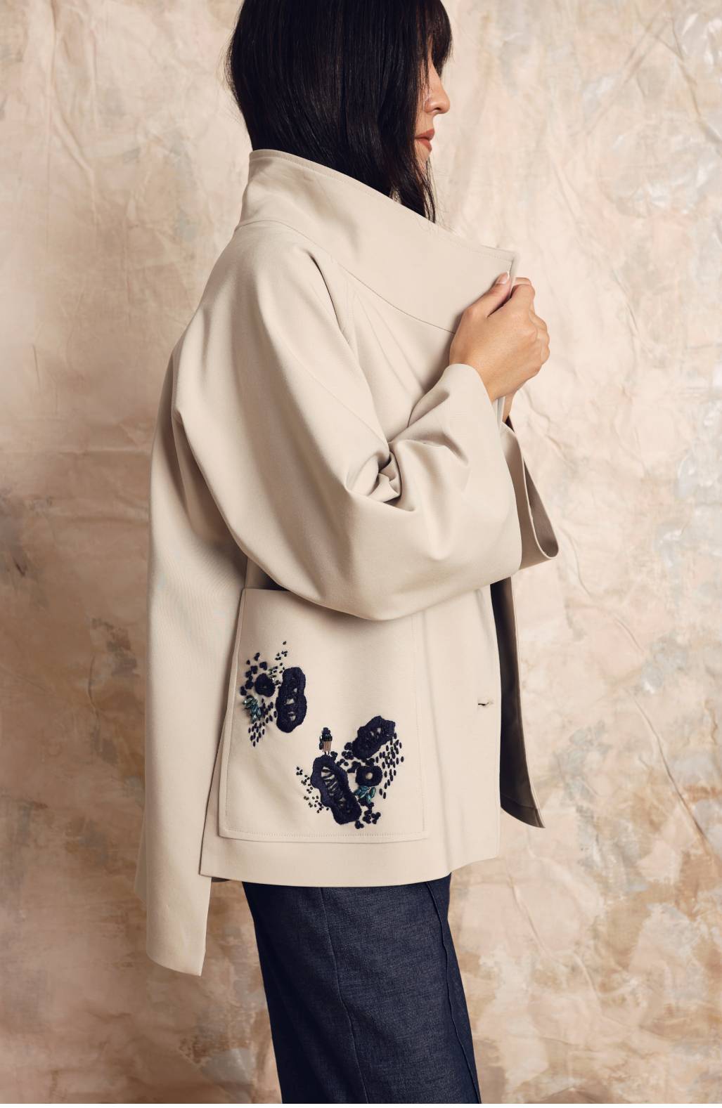 Atlal Hand-Embroidered Trench Vest 1 Atlal Hand-Embroidered Trench Vest 1