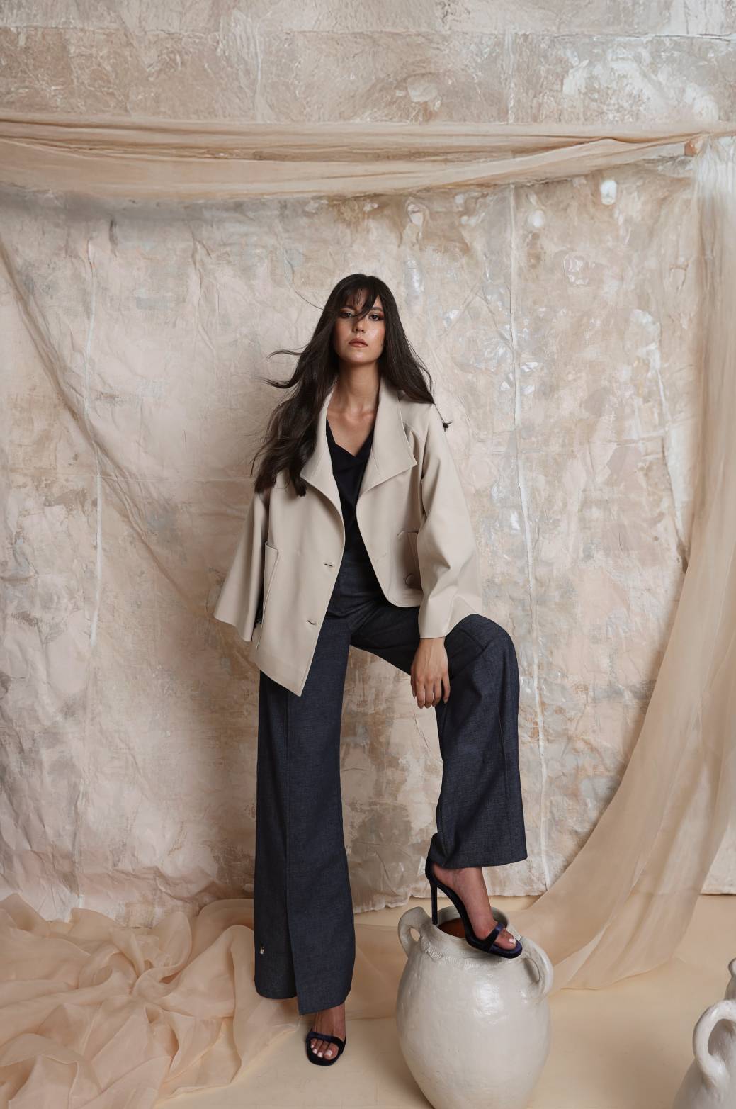 Atlal Hand-Embroidered Trench Vest 2 Atlal Hand-Embroidered Trench Vest 2